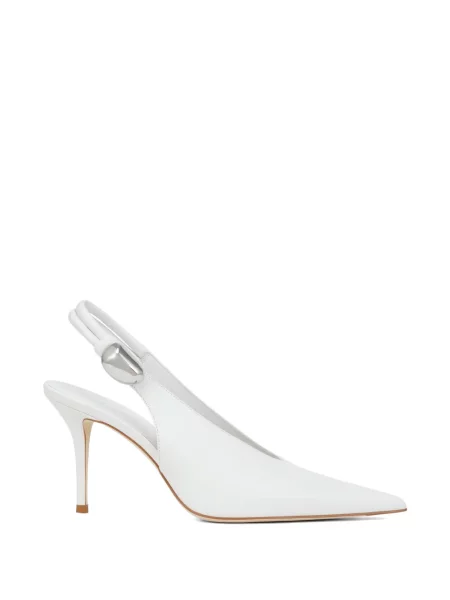 Pantofi cu toc Potamy slingback alb