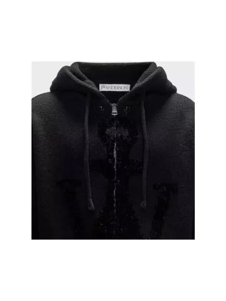 Bluza z kapturem Jw Anderson z kapturem czarna
