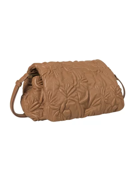 Torebka crossbody Munthe skórzana brązowa