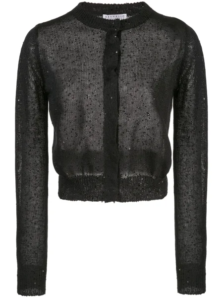 Cardigan Brunello Cucinelli cu paiete negru