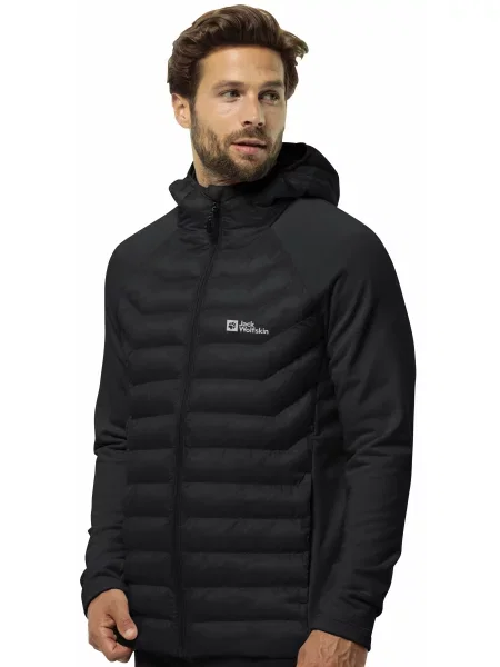 Кофта Jack Wolfskin Routeburn pro hybrid m чорний