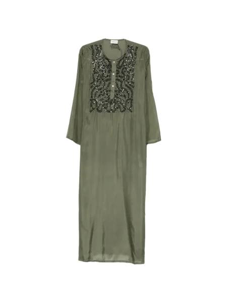 Rochie maxi P.a.r.o.s.h. cu paiete de costum verde