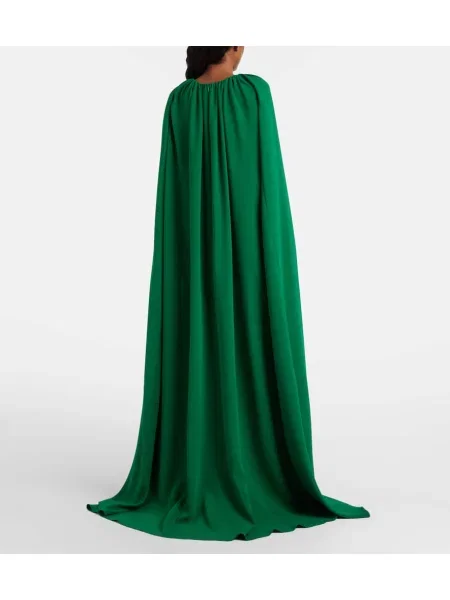 Rochie Oscar De La Renta de mătase verde