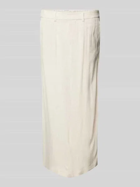 Spódnica midi z w jednolitym kolorze model ‘Sanne’ Object beżowa