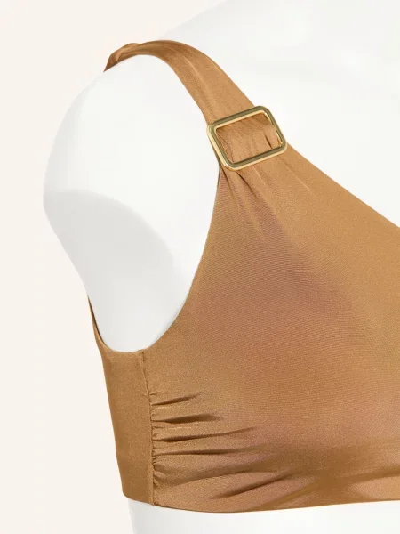 Top Max Mara na jedno rameno hnědý