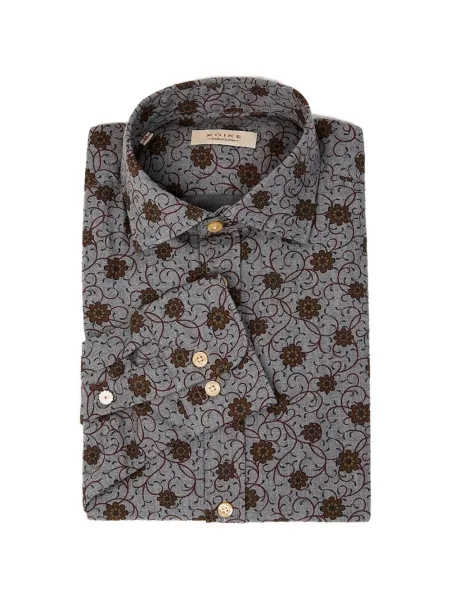Lung cămașă Koike Barcelona cu model floral cu imagine gri