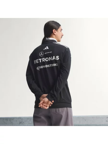 Mikina s částečným zapínáním na MERCEDES AMG PETRONAS FORMULA 1 TEAM ENGINEERS černá