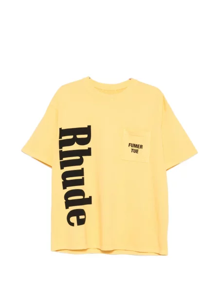 Tricou Rhude cu imagine galben