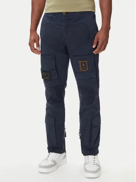 Kalhoty Aeronautica Militare Iconic Anti-G blu navy tmavě modré
