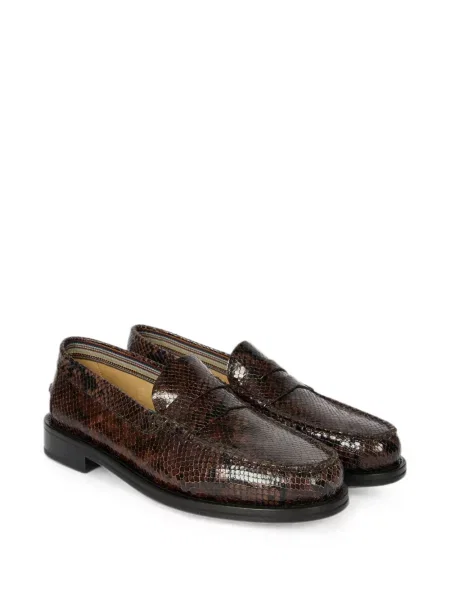 Pantofi loafer Paul Smith cu model piele de șarpe maro