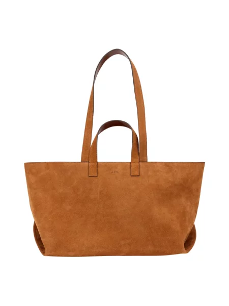 Shopperka A.p.c. skórzana brązowa