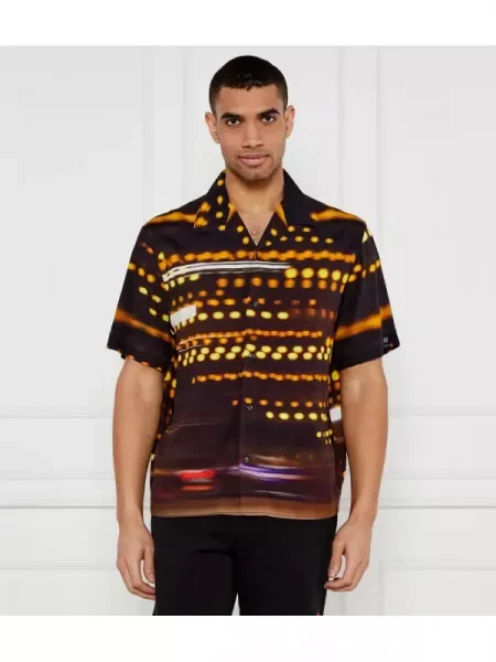 HUGO Cămașă HUGO X RB Espino_RB | Oversize fit maro