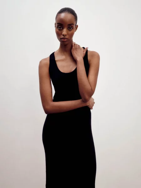 ABOUT YOU x Marie von Behrens Rochie tricotat Vicky' negru
