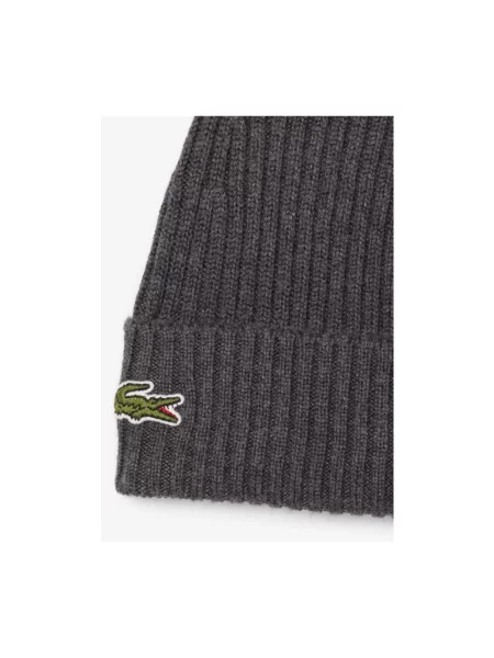 Czapka z daszkiem Lacoste wełniana szara