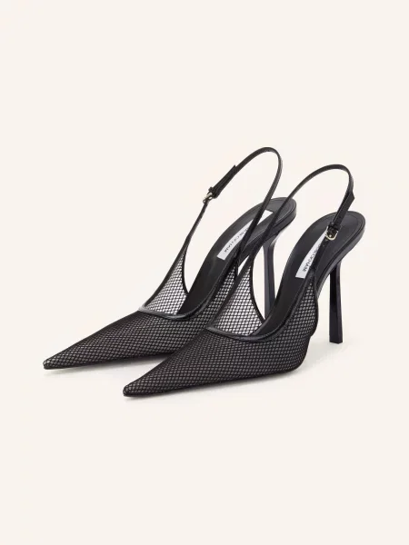 Victoria Beckham Czółenka Typu Slingback schwarz czarna