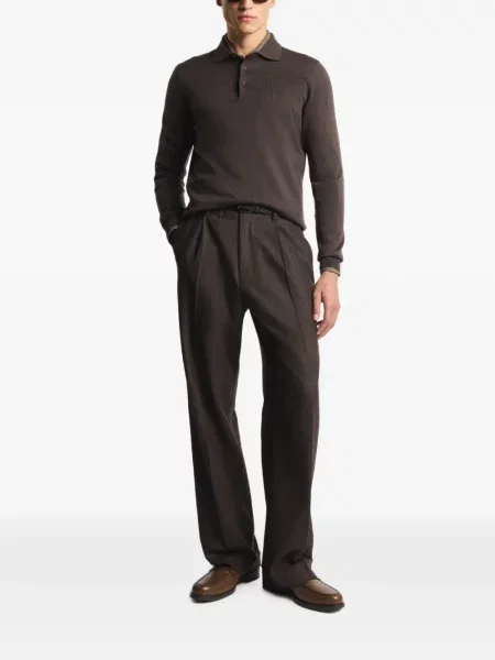 Lung tricou polo Fay maro