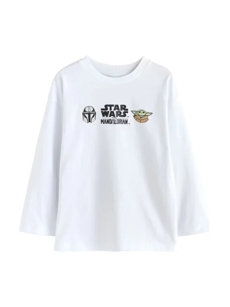 Next Tricou Mandalorian maro cămilă / verde mentă / negru alb