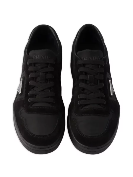Sneakerși Prada din piele de căprioară negru