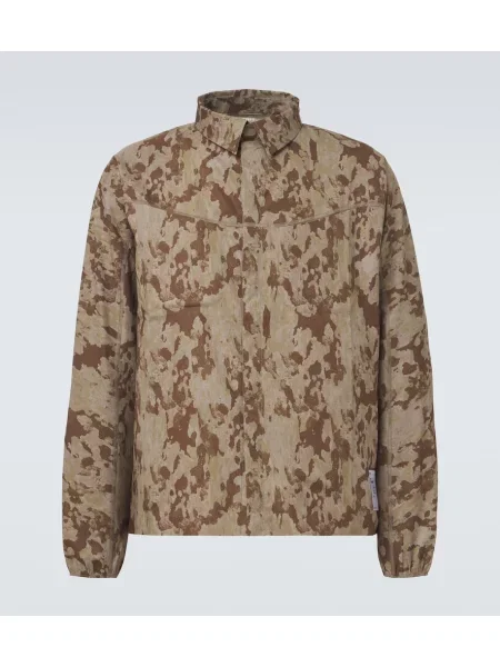 Cămașă Satisfy cu model camuflaj verde