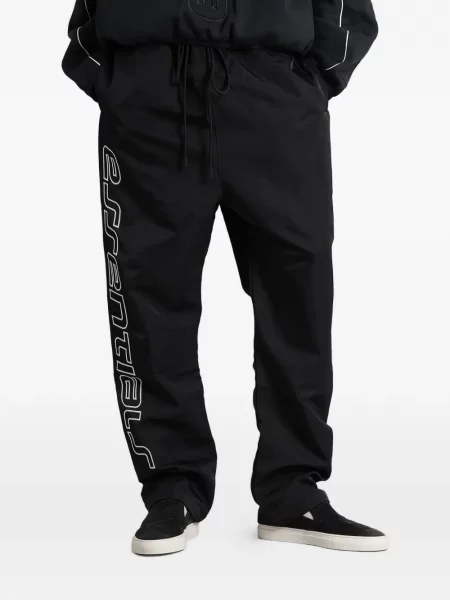 Pantaloni Fear Of God Essentials cu imagine alergare cu cordon negru