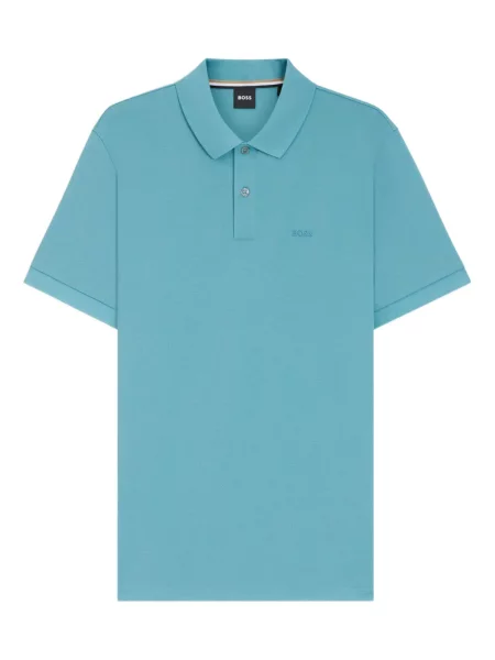 Tricou polo Boss cu broderie albastru