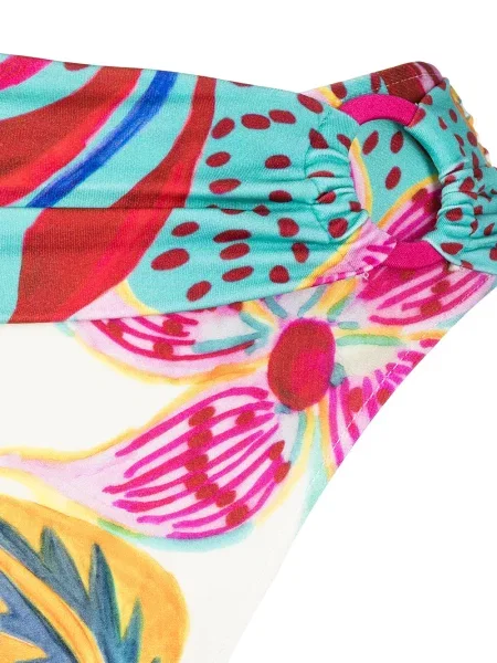 Bikini Patbo w kwiatki z nadrukiem zielony