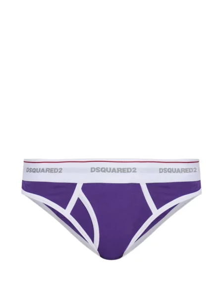 Chiloți briefs Dsquared2 cu autograf violet