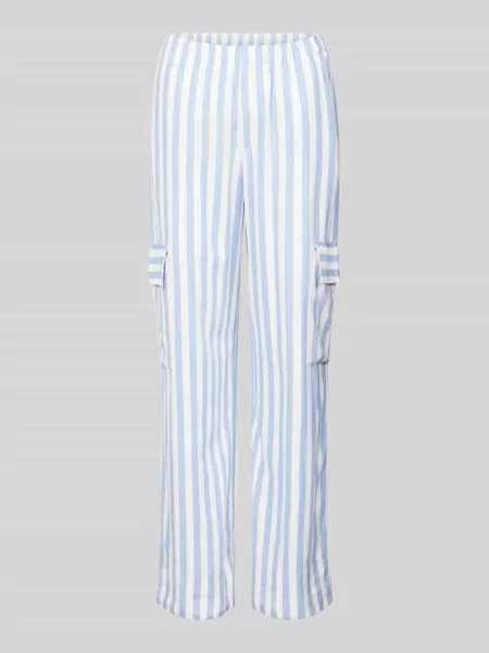 Spodnie lniane o kroju regular fit z cargo Tom Tailor Denim