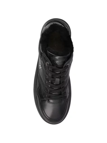 Sneakerși Bogner din piele cu autograf negru