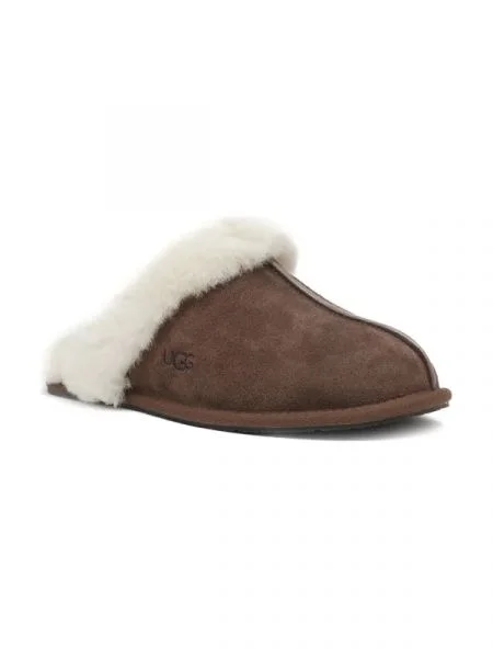 UGG De piele papuci de casă W SCUFFETTE II maro