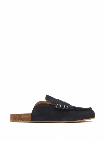 Pantofi loafer Jw Anderson din piele de căprioară albastru