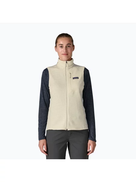 Bezrękawnik Patagonia R1 wool white biała
