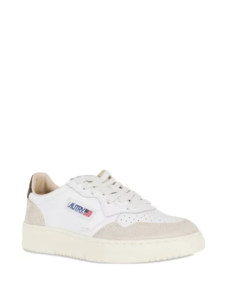 Sneakerși Autry din piele de căprioară alb