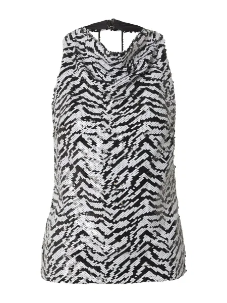River Island Blúz fekete / fehér