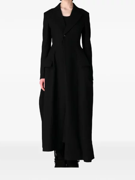 Palton Yohji Yamamoto asimetric negru
