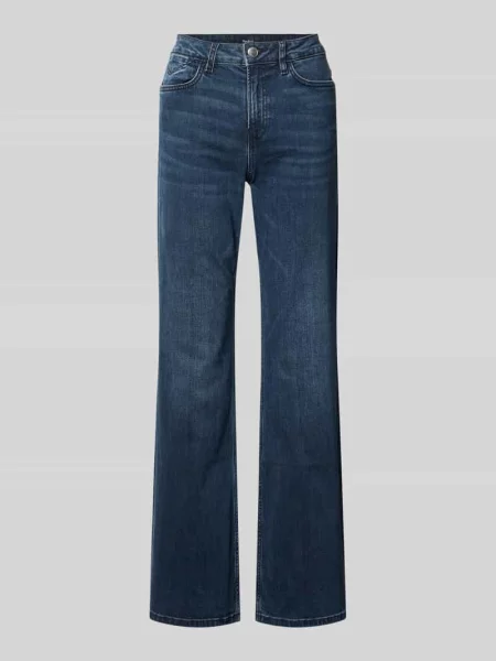 Jeansy o kroju bootcut z mieszanki bawełny model WILLA' Pepe Jeans granatowe