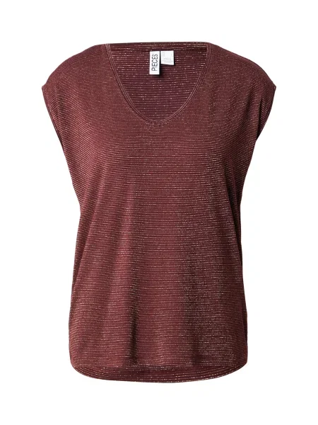 PIECES Tricou PCBillo vin / argintiu roșu