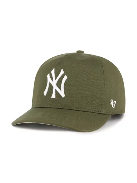 Шапка с козирка 47 brand MLB New York Yankees с изчистен дизайн зелено