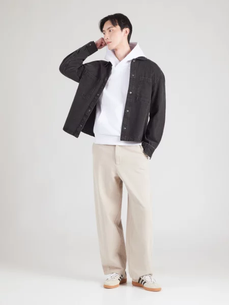 Naketano Sweater majica svijetlosiva bijela