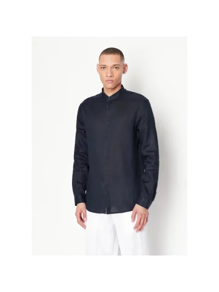 Koszula Armani Exchange niebieska