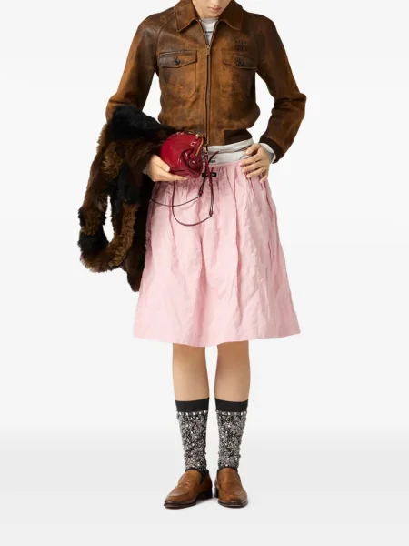 Fusta mini Miu Miu roz