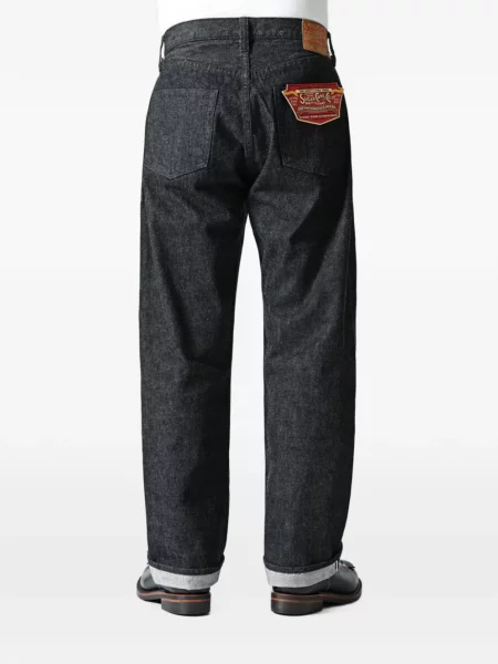Blugi drepți Sugar Cane Jeans negru
