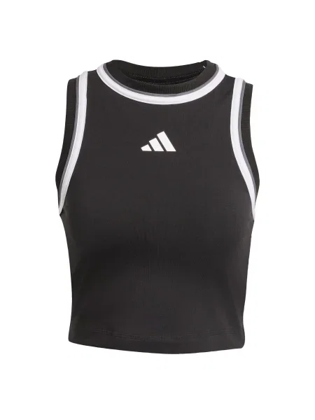 ADIDAS SPORTSWEAR Športni top Essentials siva / črna bela