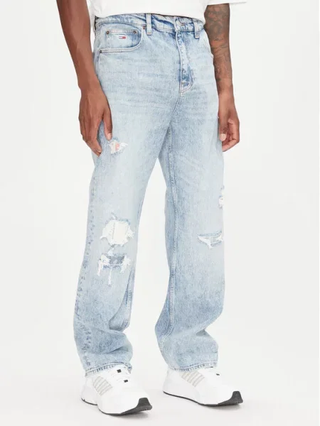 Tommy Jeans Blugi Otis deschis Straight Fit albastru
