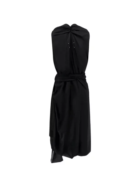 Rochie midi Maison Margiela drapată plic negru