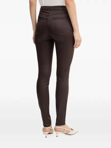 Pantaloni Morgan skinny fit maro