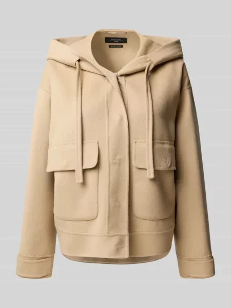 Kurtka o kroju regular fit z kapturem z mieszanki wełny model ‘GARY’ Weekend Max Mara