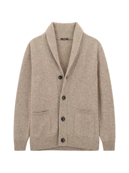 Cardigan Boggi Milano de lână cu guler-șal