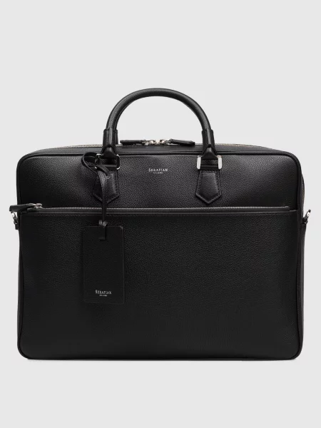 Кожаная сумка Serapian черная