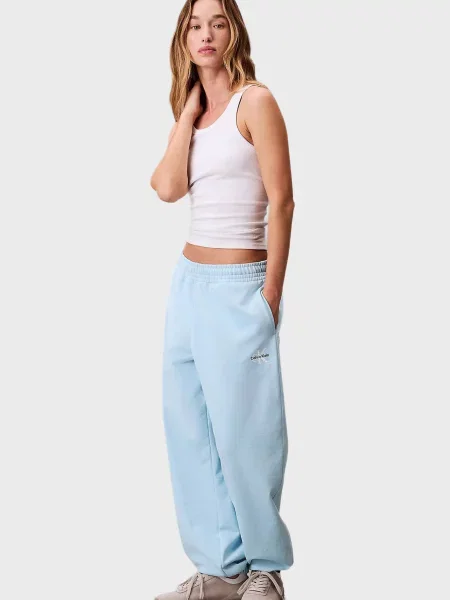 Махровые брюки Calvin Klein Jeans голубые